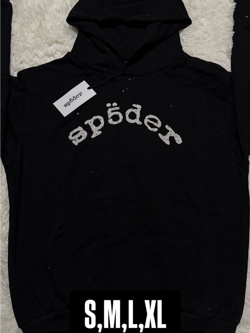 spōder Black Logo Pullover Hoodie